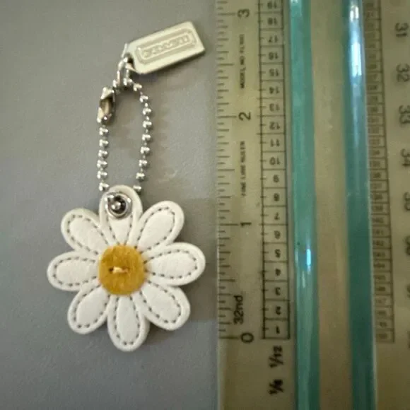 COACH Leather Daisy Keychain - Picture 4 of 5